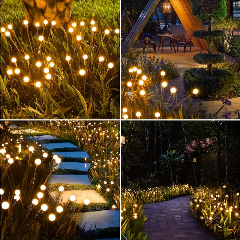 4/5 Pcs Firefly Solar Lights for Outdoor | Solar Garden Lights