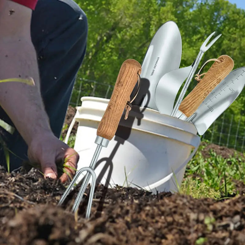 4-Piece Stainless Steel Garden Tool Set