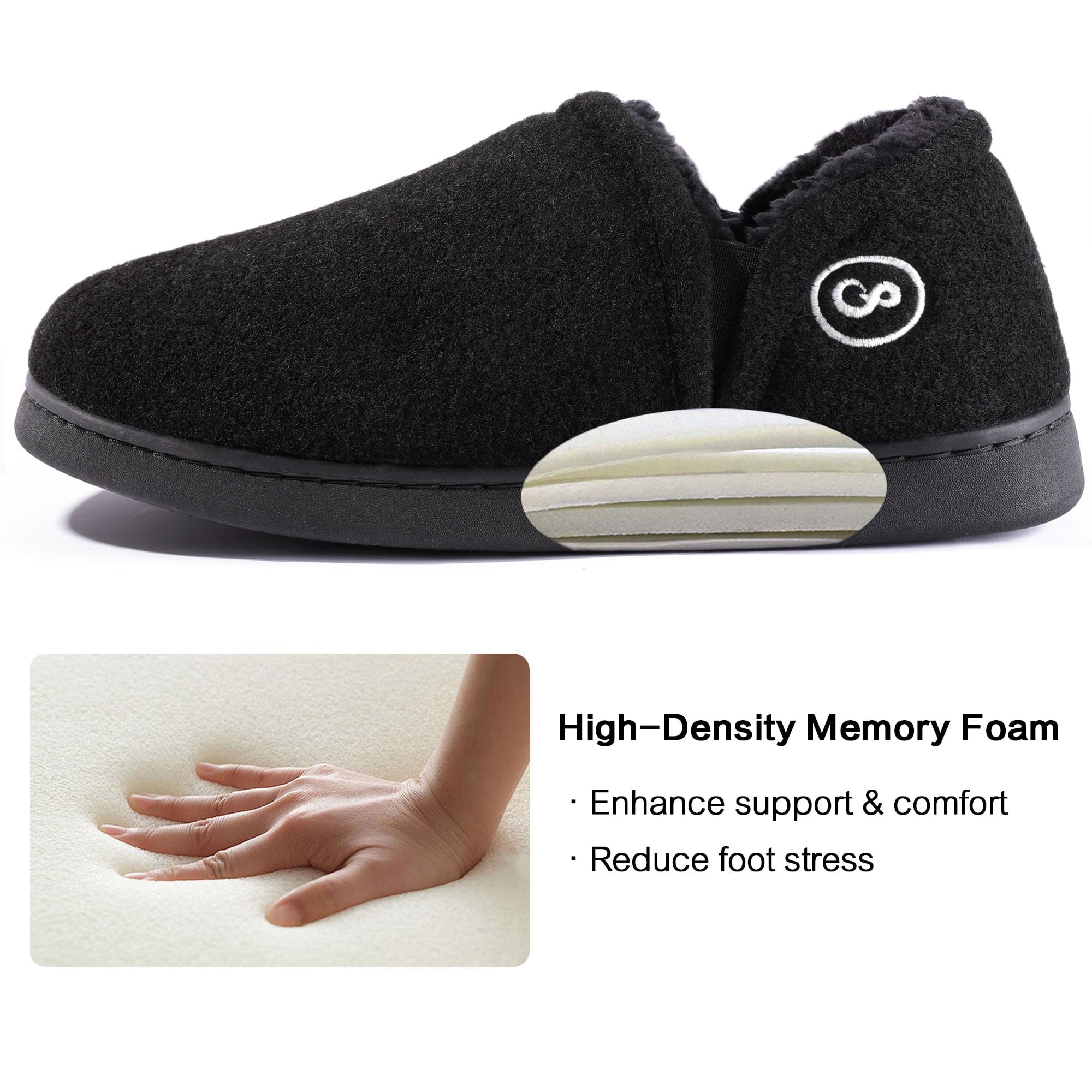 Mens Faux Fur Slippers