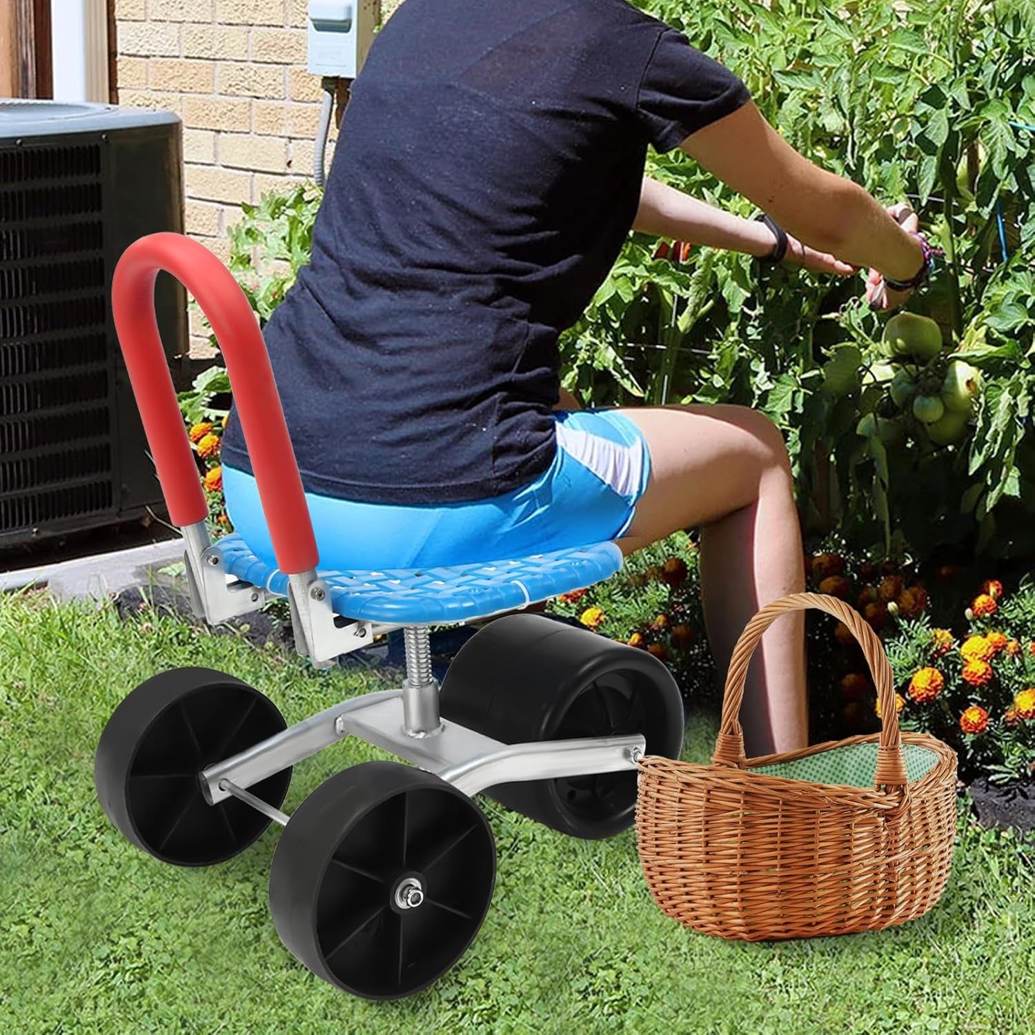 Garden Seat With Wheels