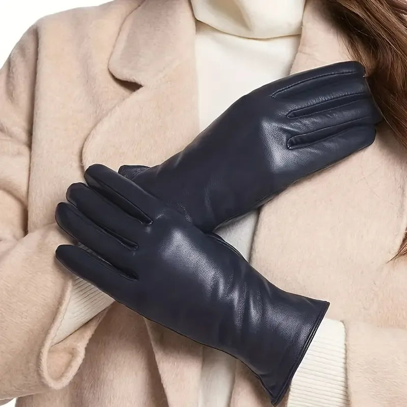 Sheepskin Leather Winter Gloves