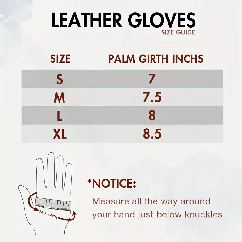 Sheepskin Leather Winter Gloves