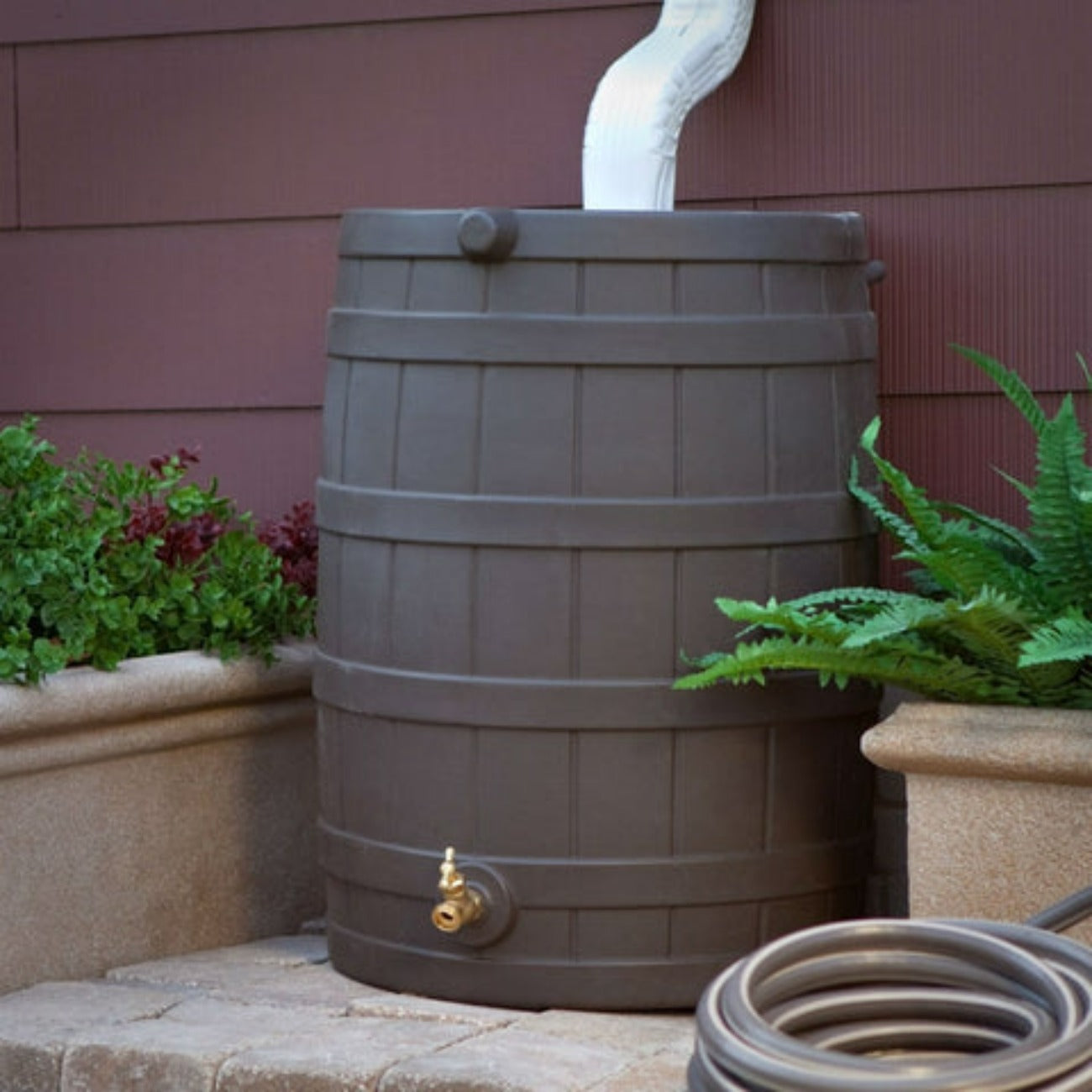 Brown Oak Water Barrel