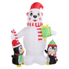 Load image into Gallery viewer, 5.9FT Polar Bear Christmas Decoration for Outdoor