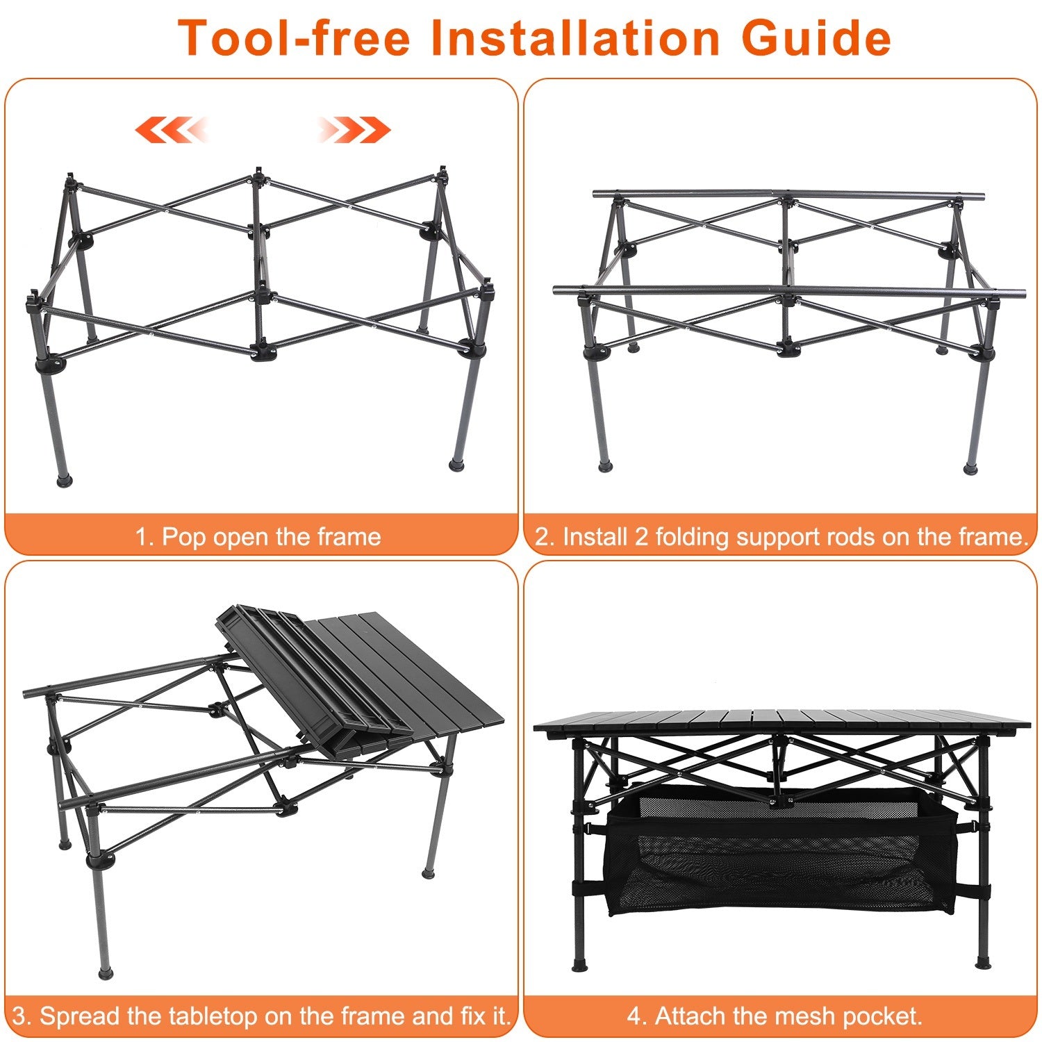 Portable and Foldable Table, Outdoor Garden Table