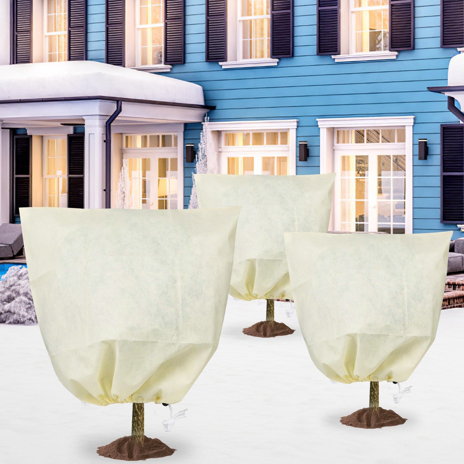 3 Pcs Frost Plant Covers, Winter Plant Protector