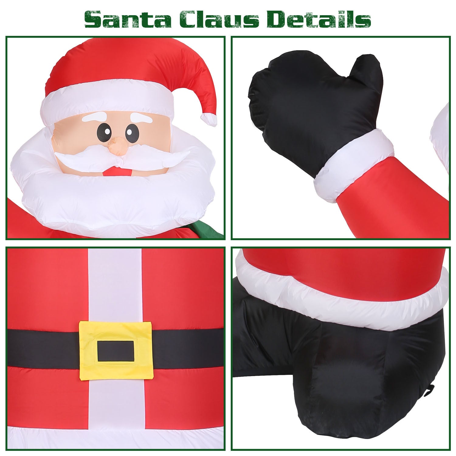 6 Foot Christmas Santa, Inflatable Santa Claus