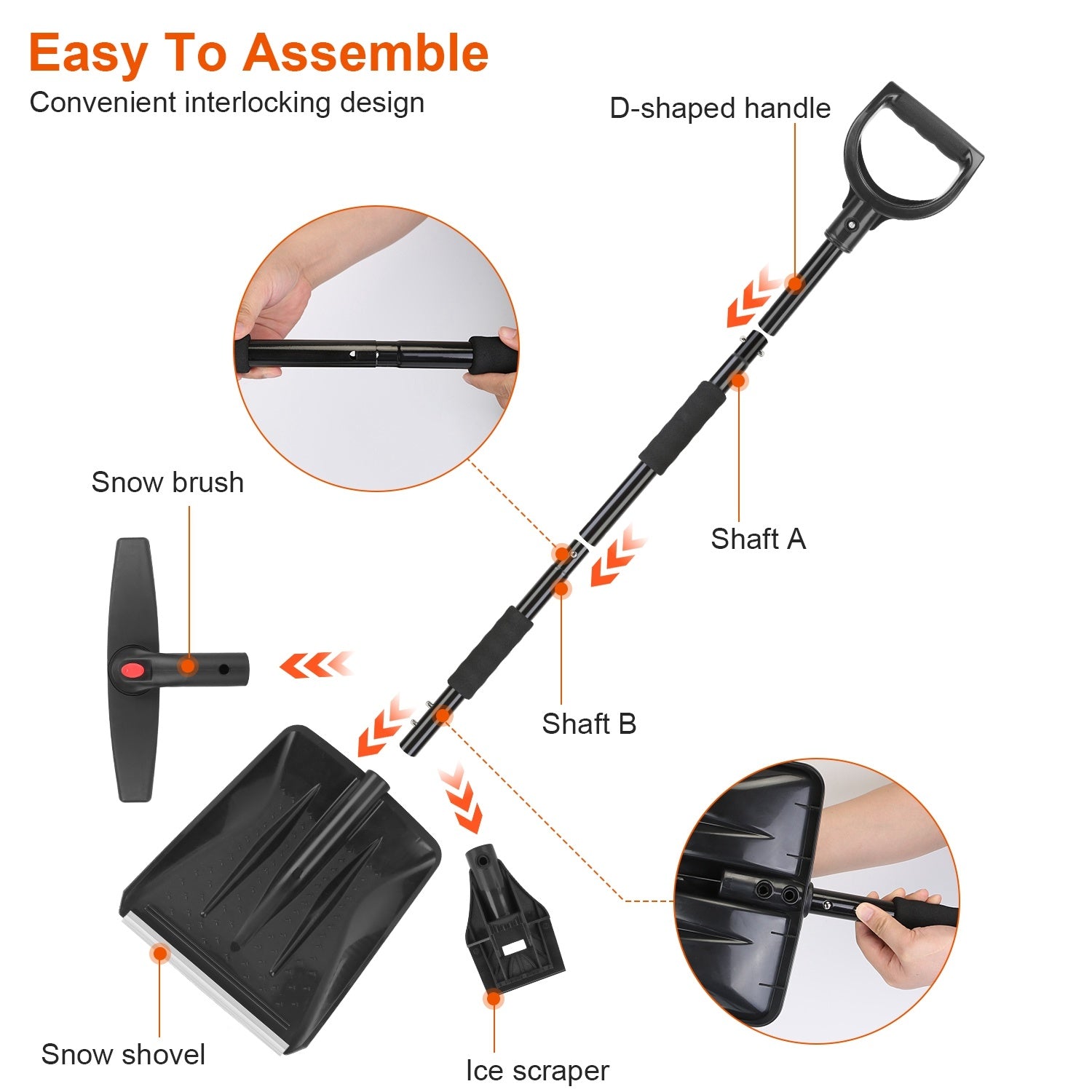 Shovel Kit for Removing Snow in Garden and Lawn