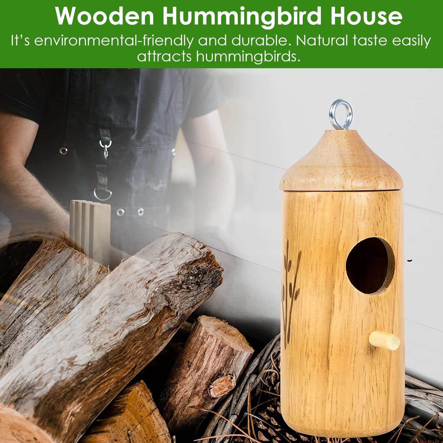 Hummingbird House,  Wood Hummingbird House