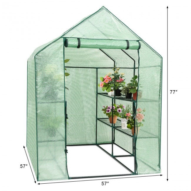 Mini Walk In Greenhouse 8 Shelves