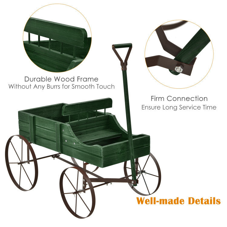 Garden Cart Planter, Wheelbarrow for Garden Decor