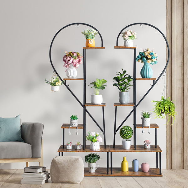 2pcs Heart Shaped Plant Stand, Flower Shelves